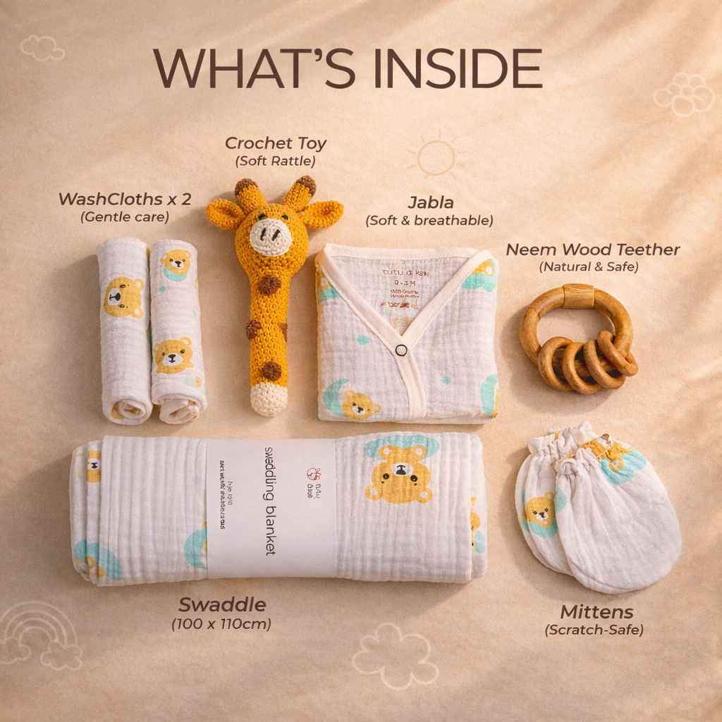 Tutu & Kai Premium Organic Newborn Starter Gift Set (0–3 Months)